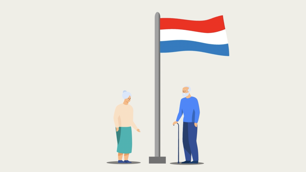 ITDS Business Consultants - Oudere mensen naast Nederlandse vlag